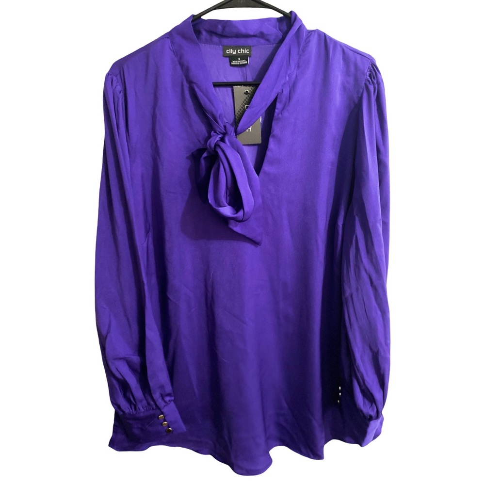 City Chic Vibrant Purple Blouse